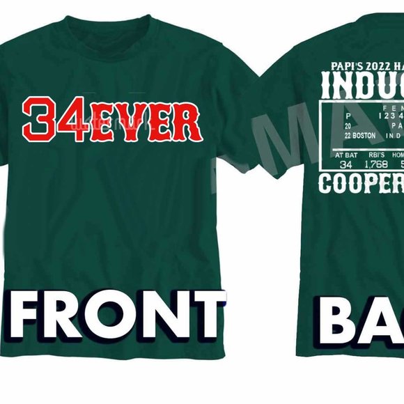 David Ortiz Hall of fame Big Papi Induction Shirt Green Monstah shirt - Picture 1 of 2